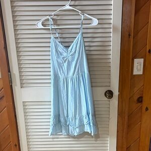 Hollister Light Blue Gingham Dress